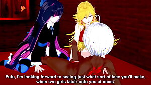 Garterbelt changed and decided to have fun with Panty & Stocking in a love hotel